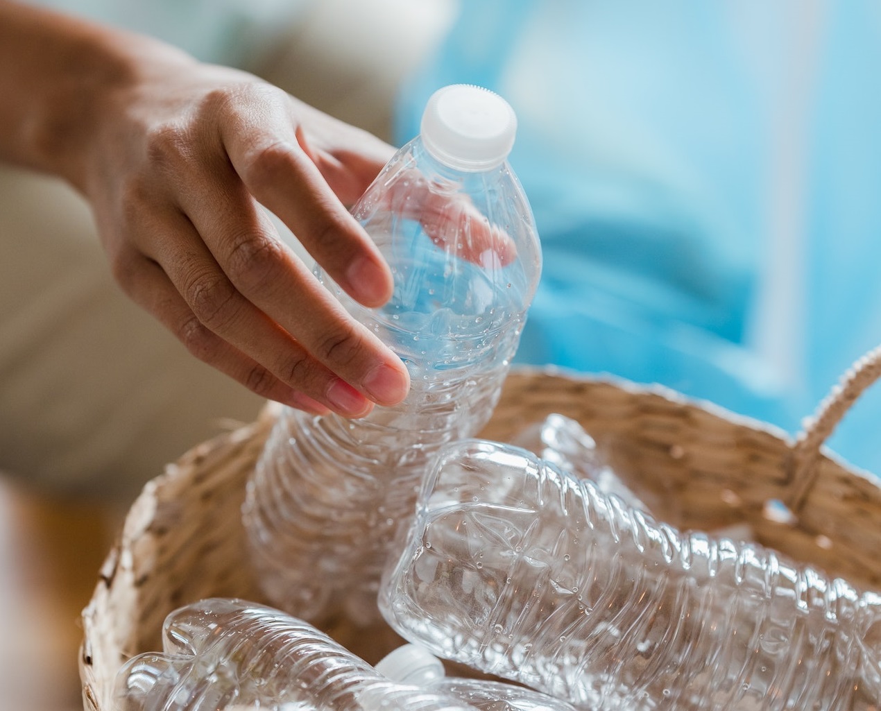 Empty plastic bottles