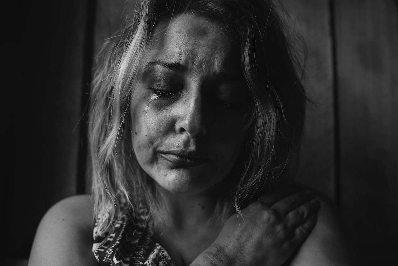 Woman crying