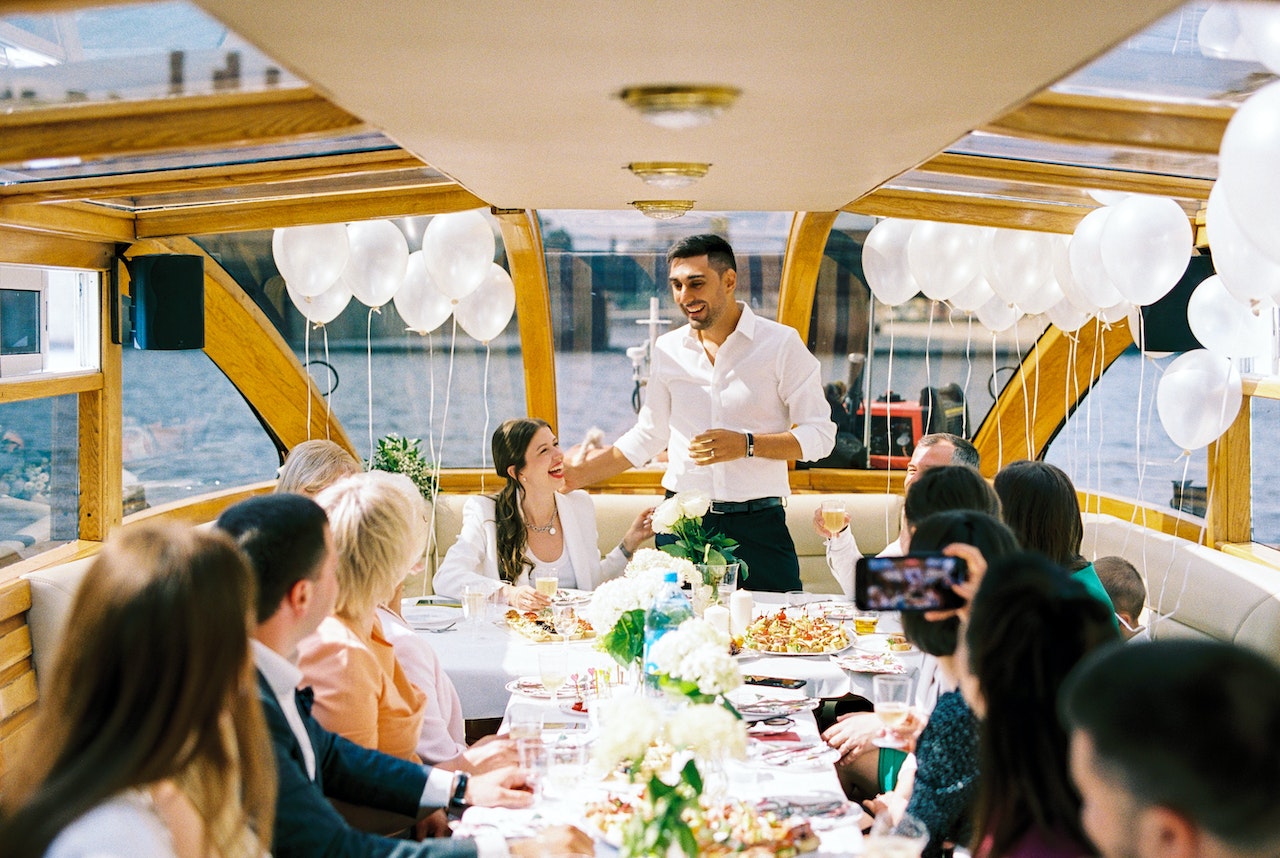 Wedding on a boat