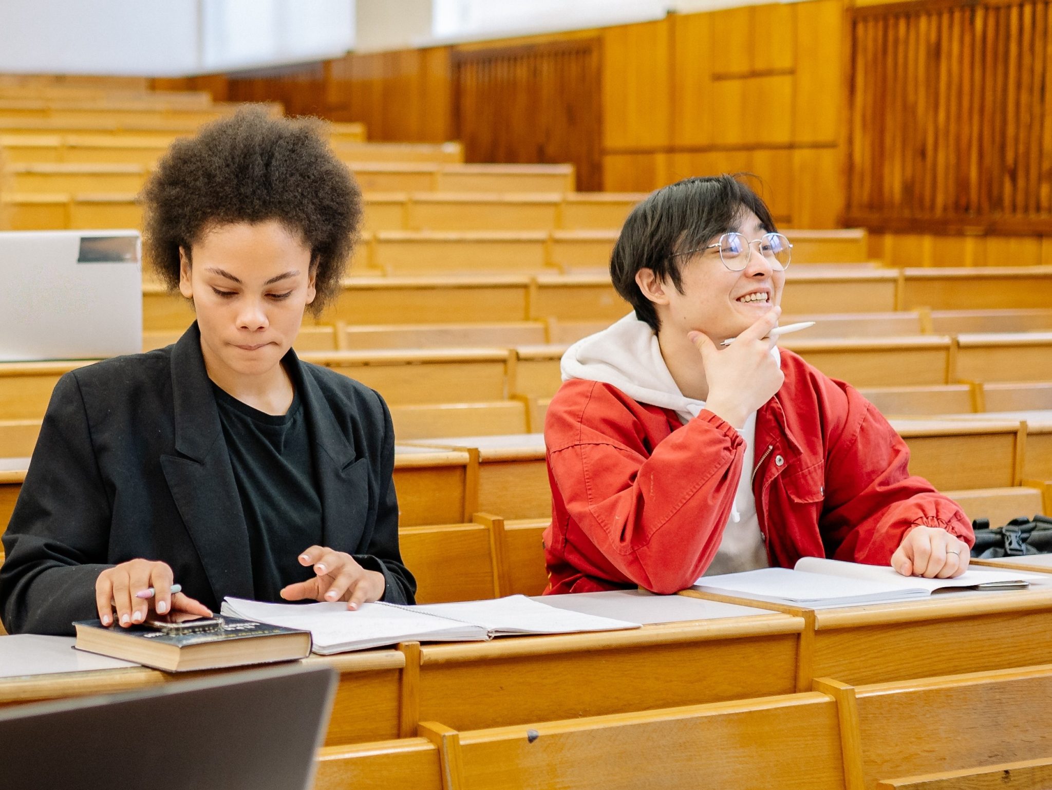 Students at college class