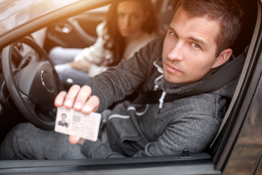 A couple stopped by police for speeding