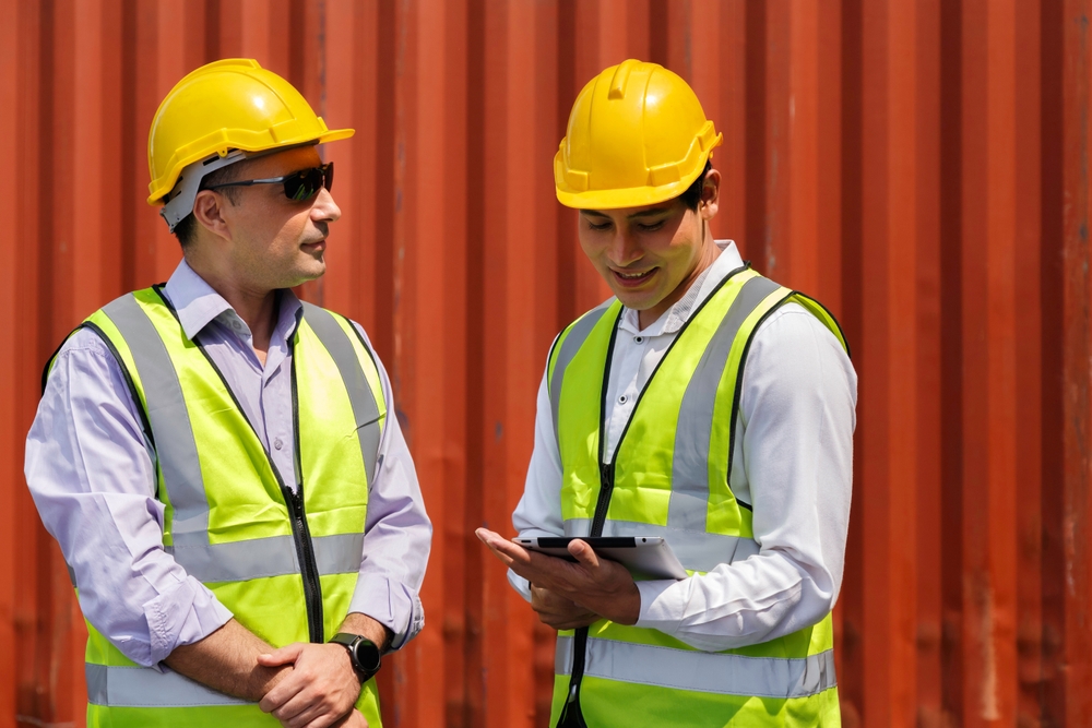 Engineering team working