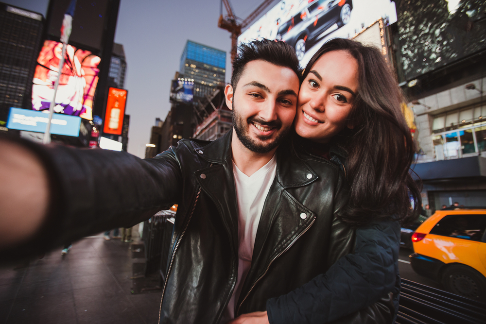 Couple taking selfie 