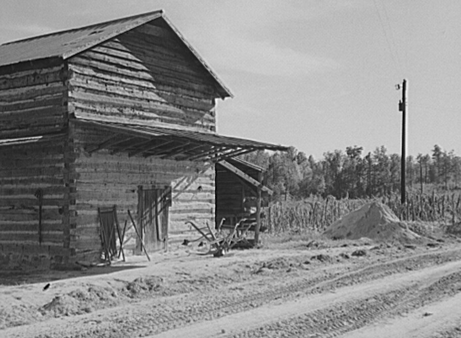 Tobacco barn, used for storing supplies