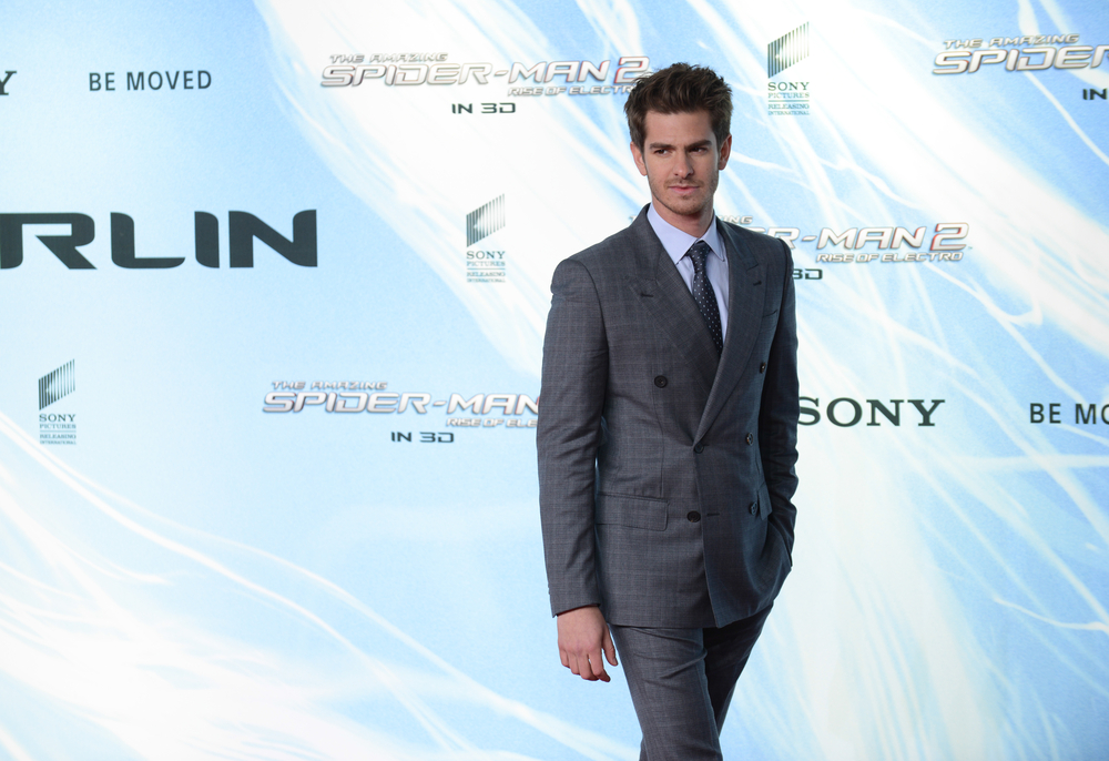 Andrew Garfield looking at the camera