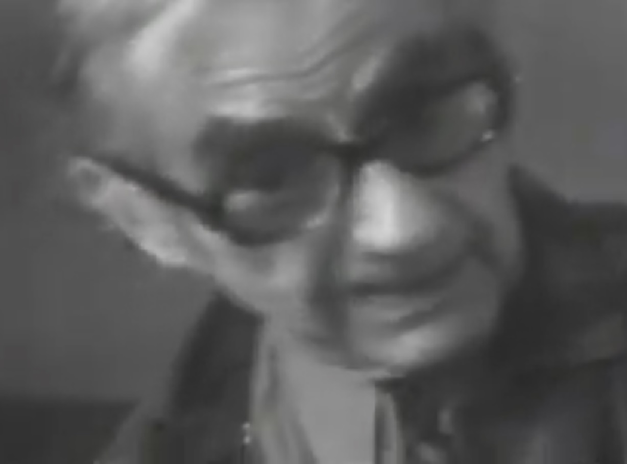 Man Ray wearing glasses is looking at side - from Man Ray- Prophet of the Avant-Garde (1997)
