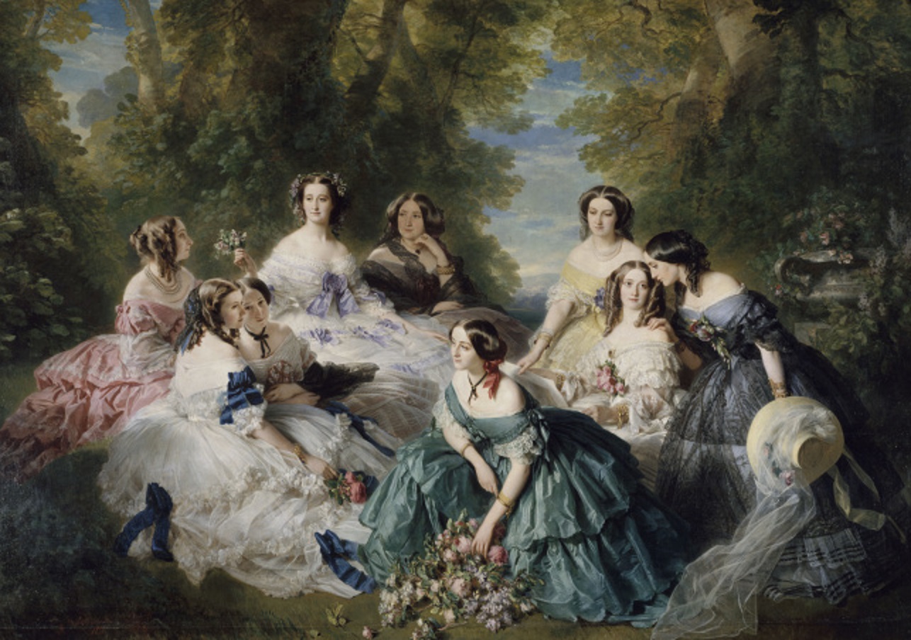The Empress Eugenie surrounded by her Ladies in Waiting - 1855