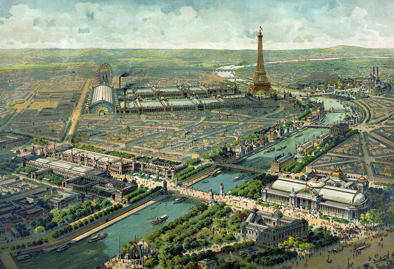Panoramic view of the Universal Exhibition of 1900