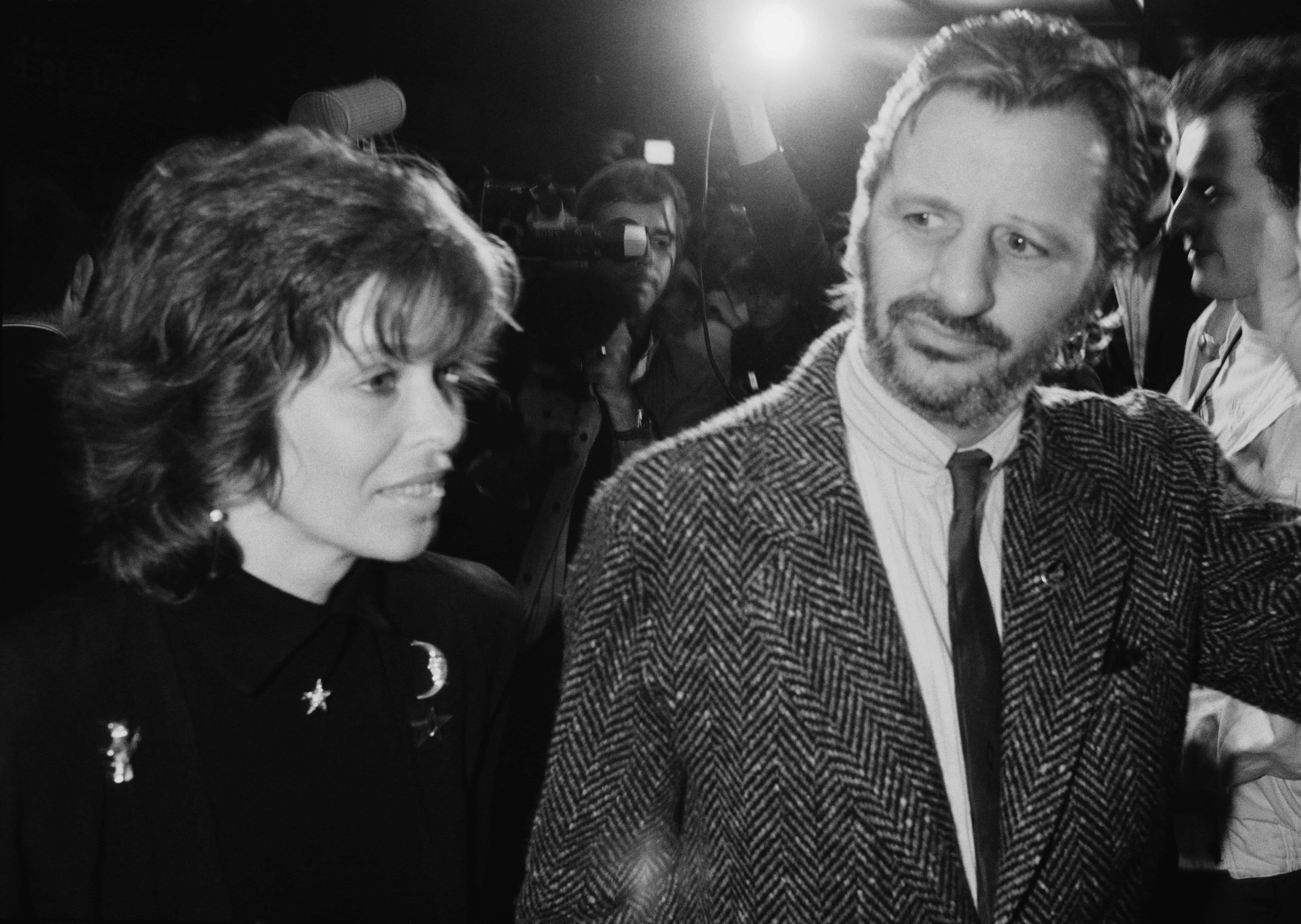 English musician, singer, songwriter and actor Ringo Starr and American actress and model Barbara Bach
