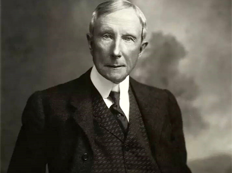John D. Rockefeller in suit