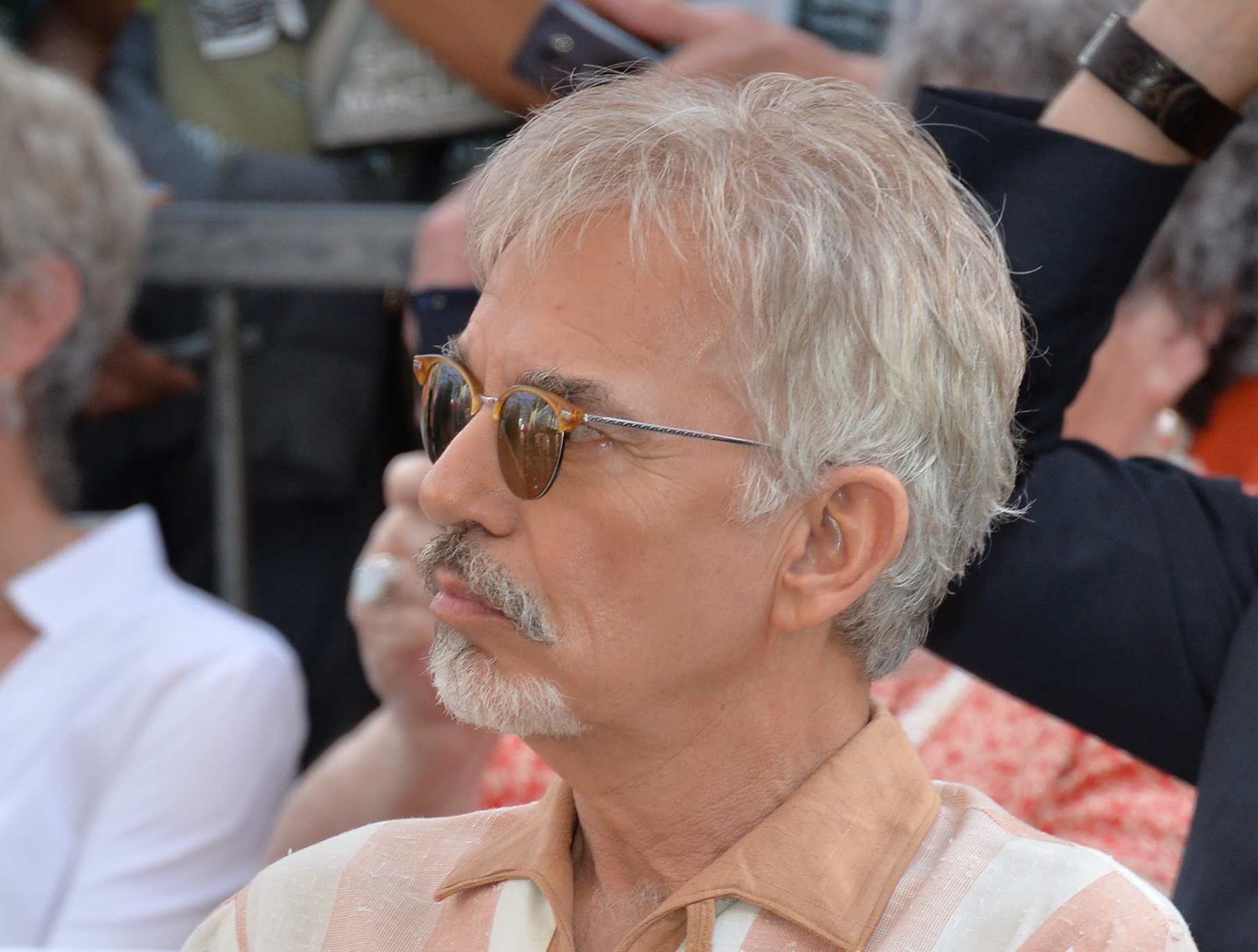 Billy Bob Thornton wearing shirt and glasses is looking at side - 2016