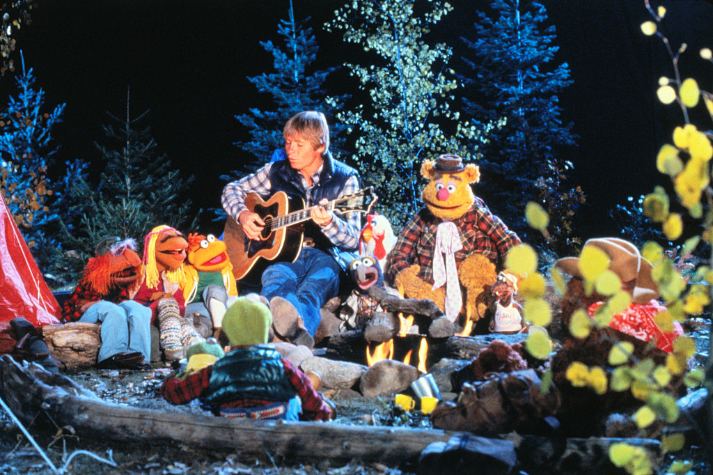 Musician John Denver during an appearance on the Muppet Show