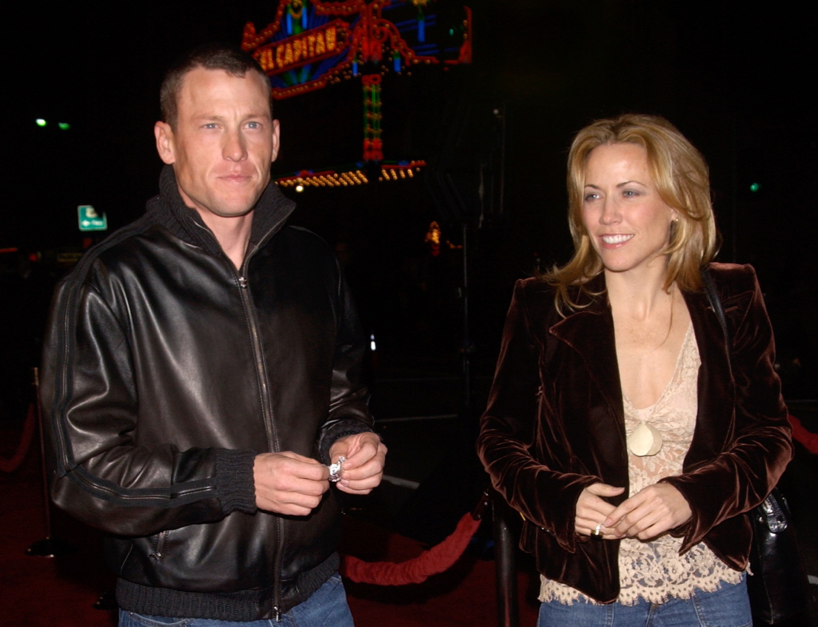 Cyclist LANCE ARMSTRONG & singer SHERYL CROW - 2004