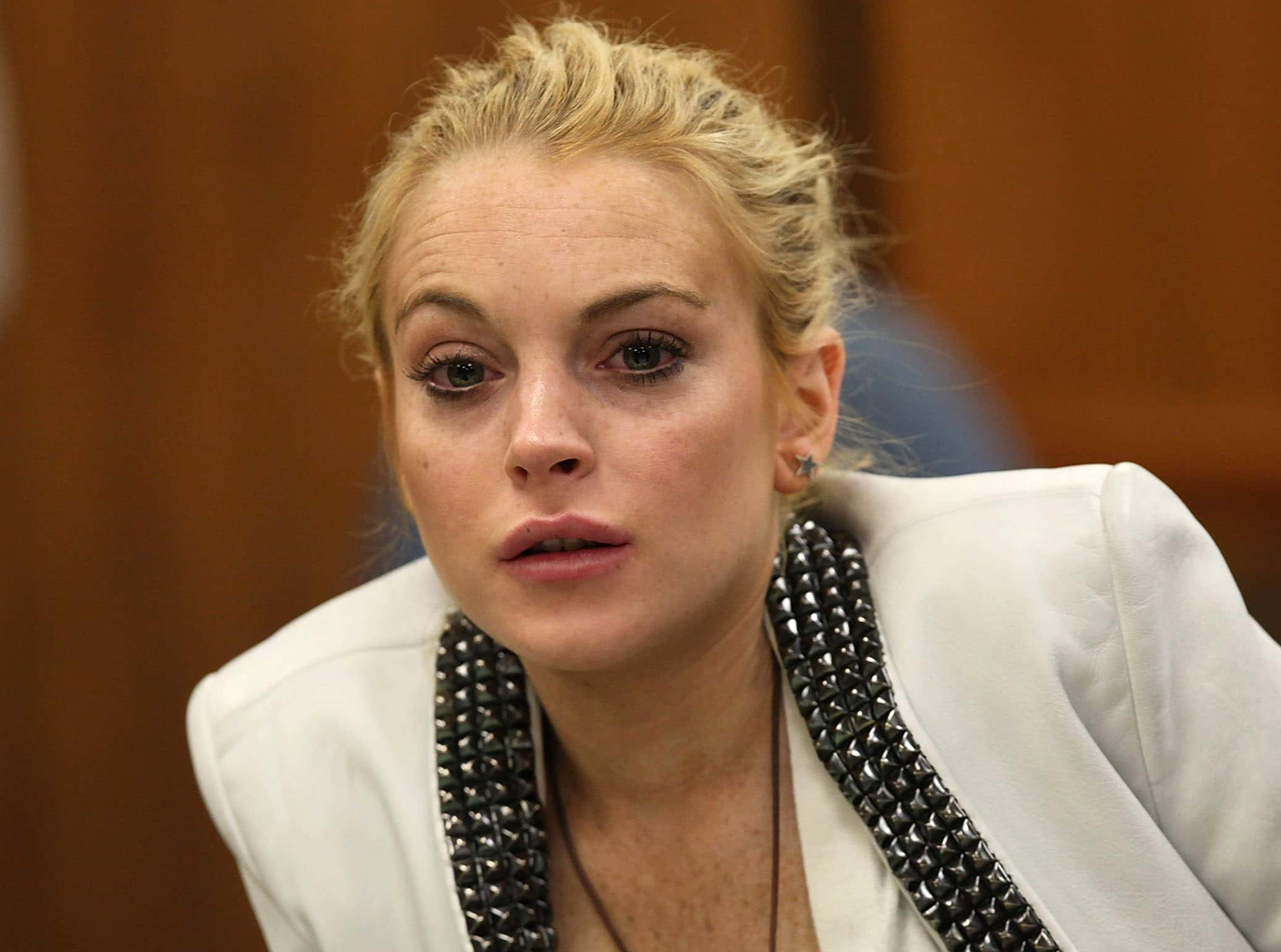 Actress Lindsay Lohan attends a court hearing at Beverly Hills Municipal Court on October 16, 2009 in Beverly Hills, California