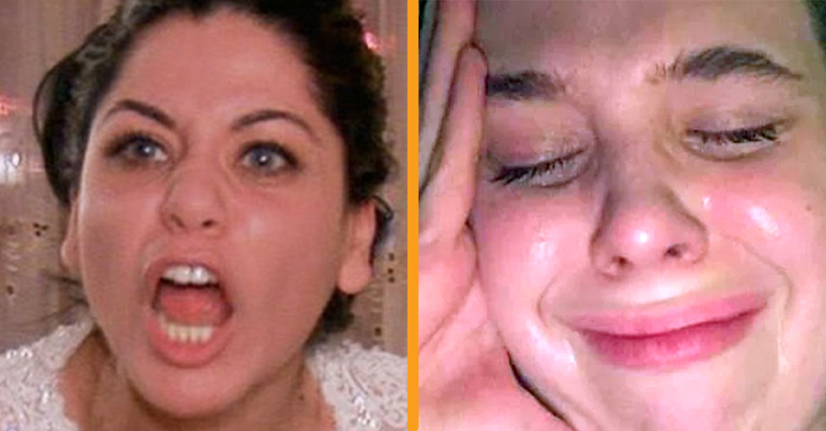 Upset girl feeling depressed attending a wedding in sparkly dress