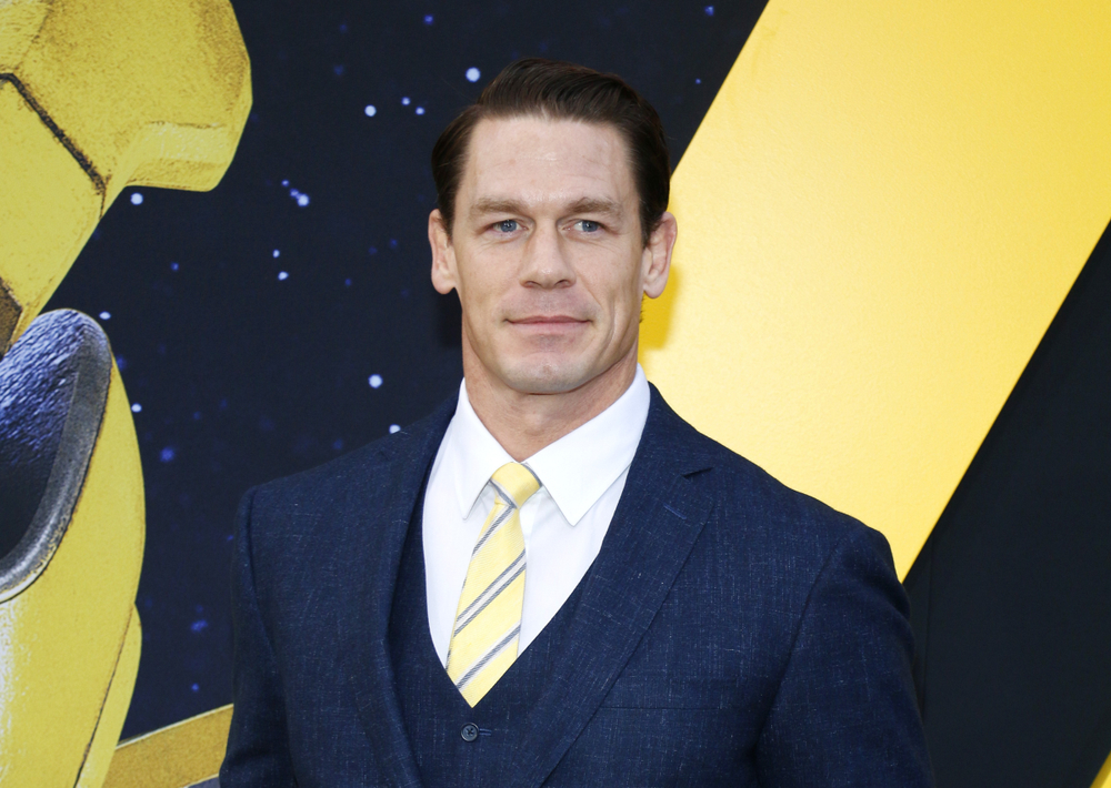 John Cena at the World premiere of 'Bumblebee' in Hollywood, USA wearing blue suit