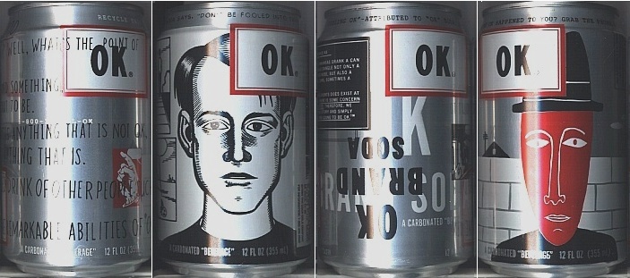 OK Soda -- Original Four Test Cans