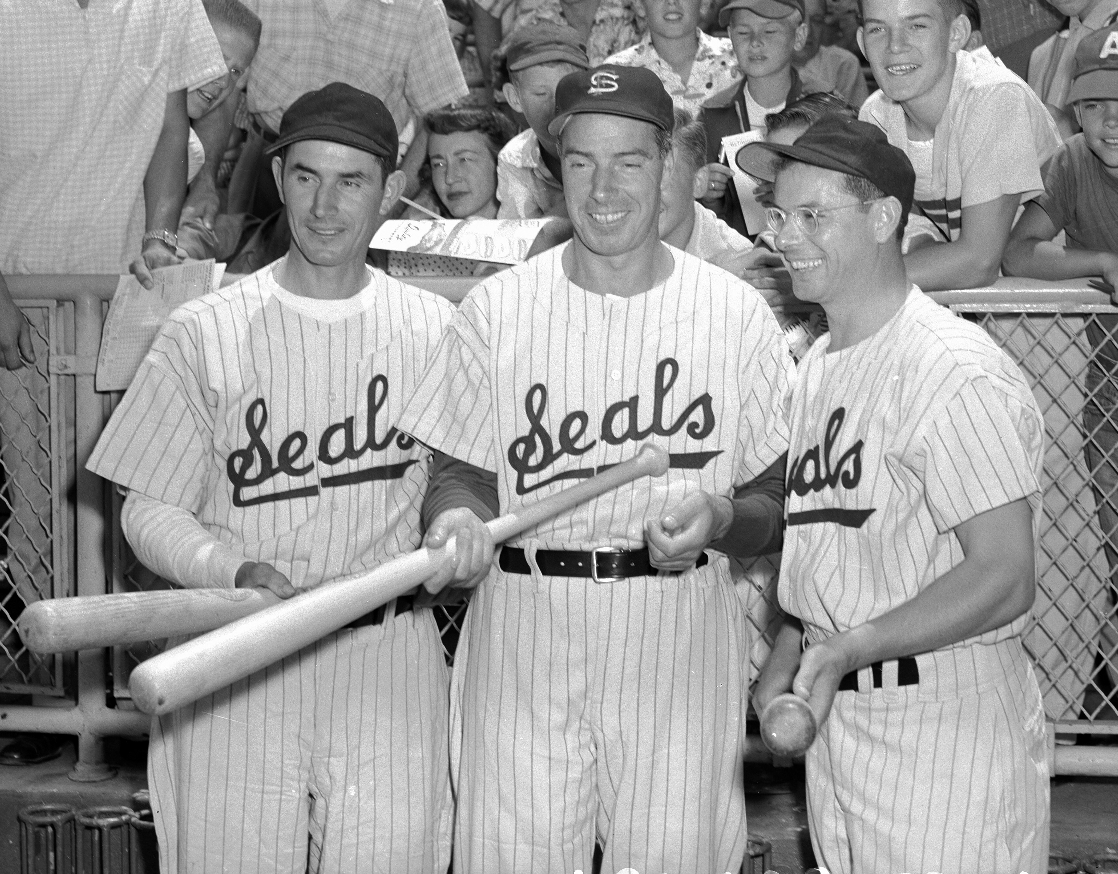 DiMaggio brothers reunion, 1956