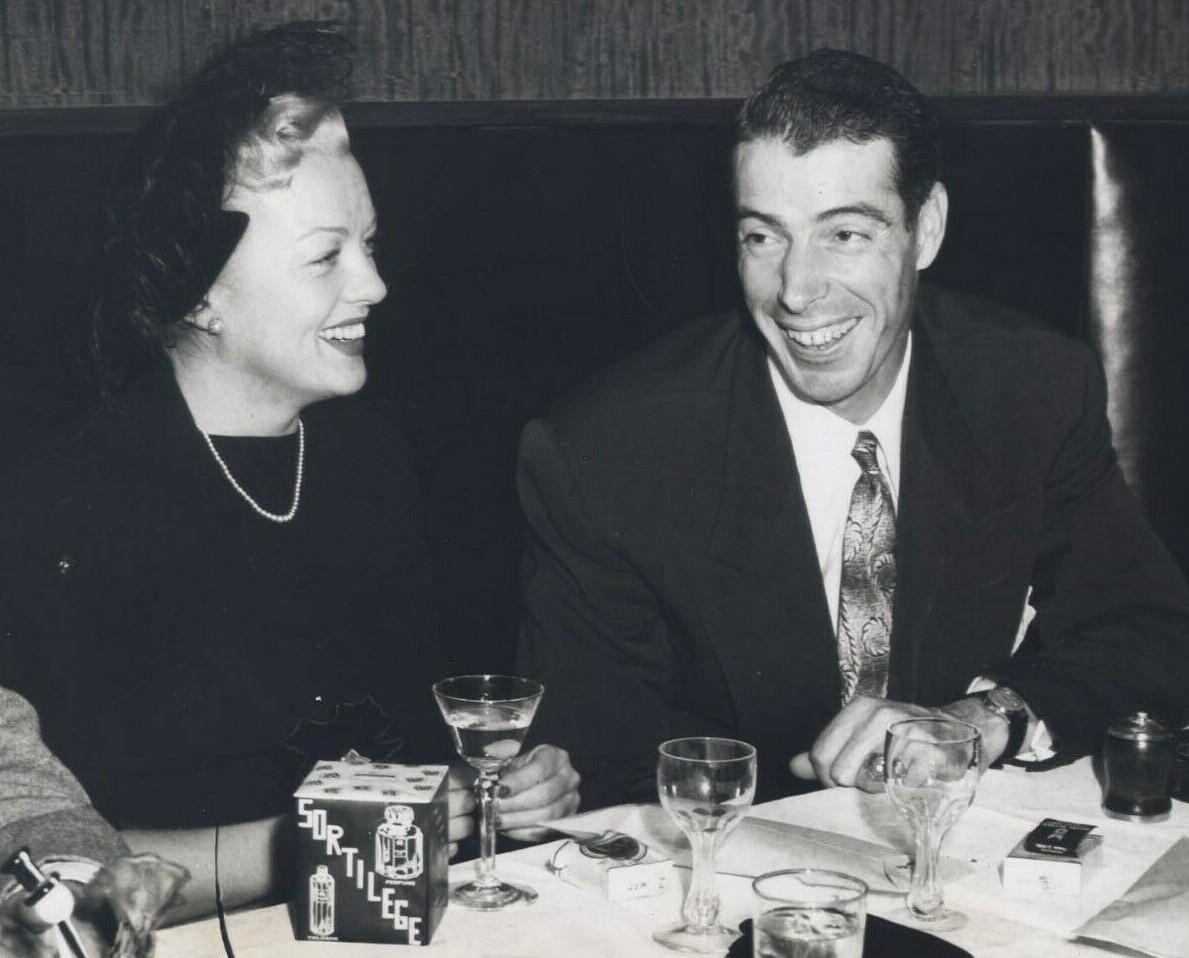 Myrna Dell and Joe DiMaggio at the Stork Club