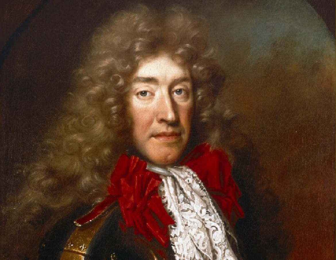 Portrait painting of James II of England looking at front - circa 1686