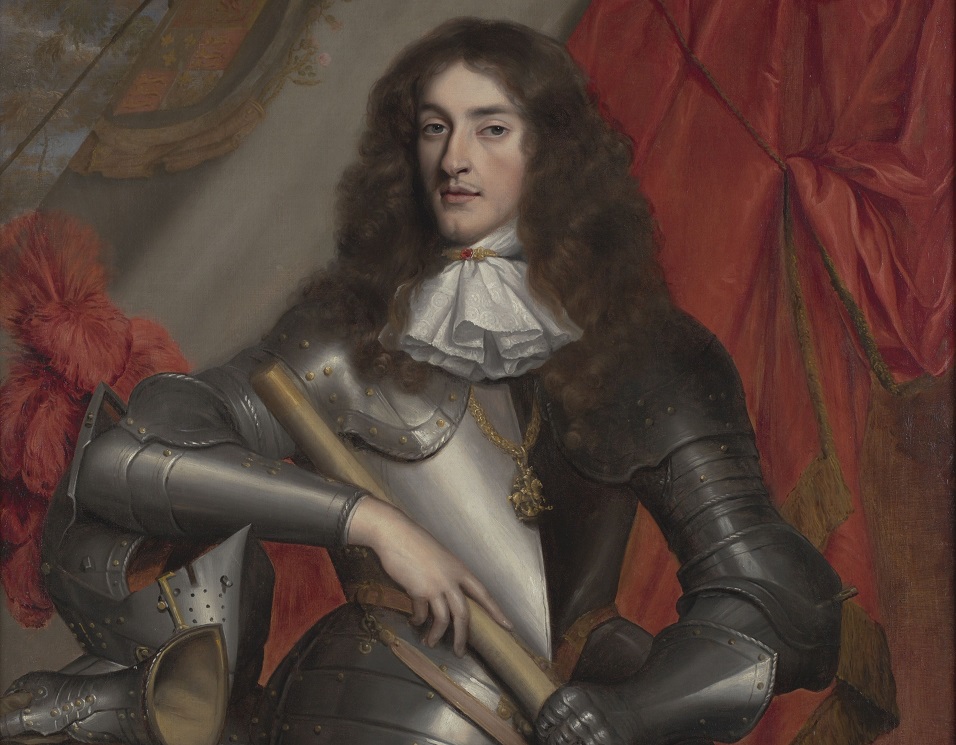 Portrait painting of James II of England in armor - between 1660 and 1665