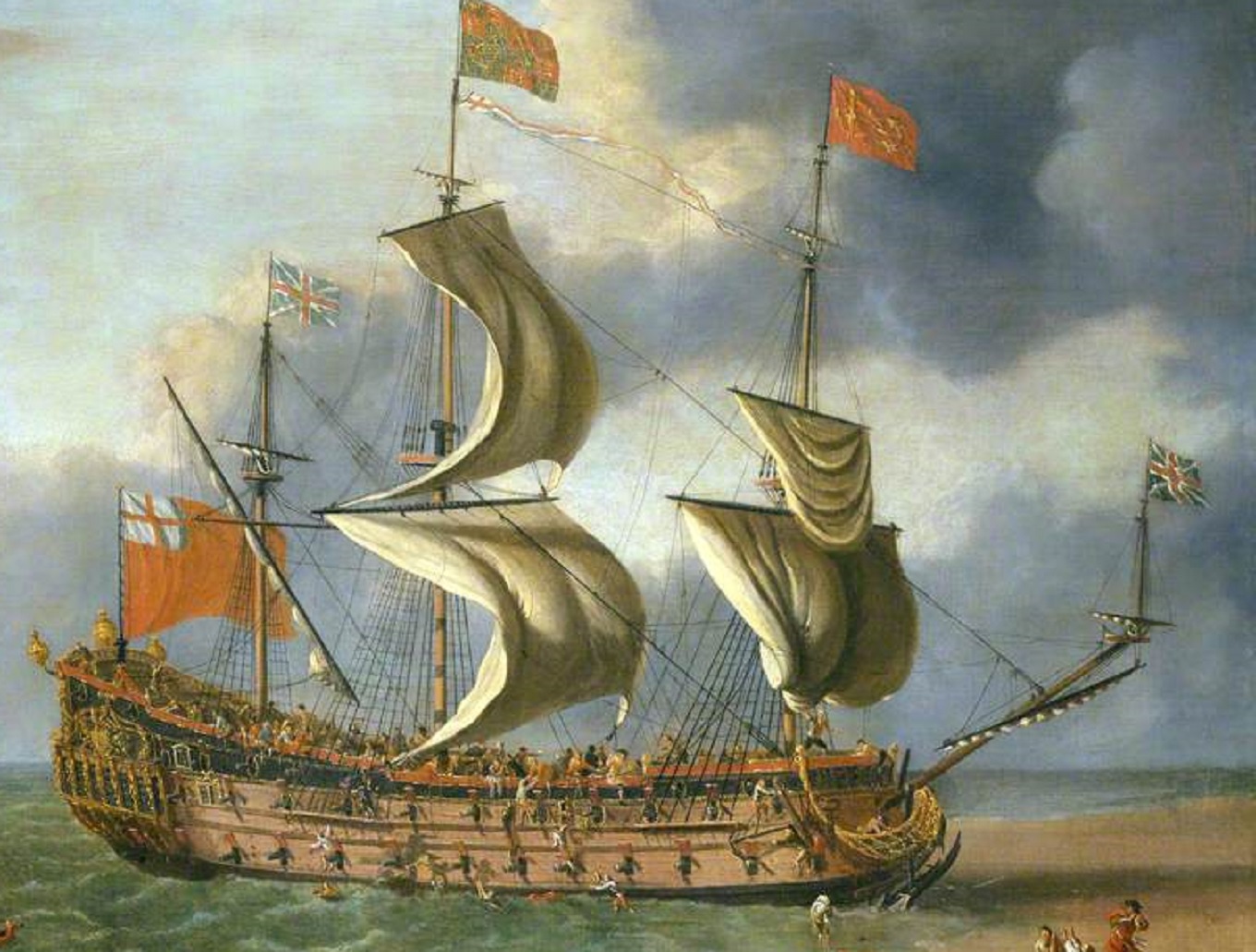 The Wreck Of The 'Gloucester' Off Yarmouth, 6 May 1682