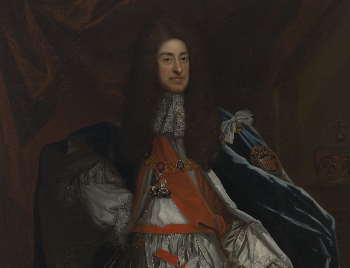 Portrait painting of James II of England looking at front - between 1685 and 1688