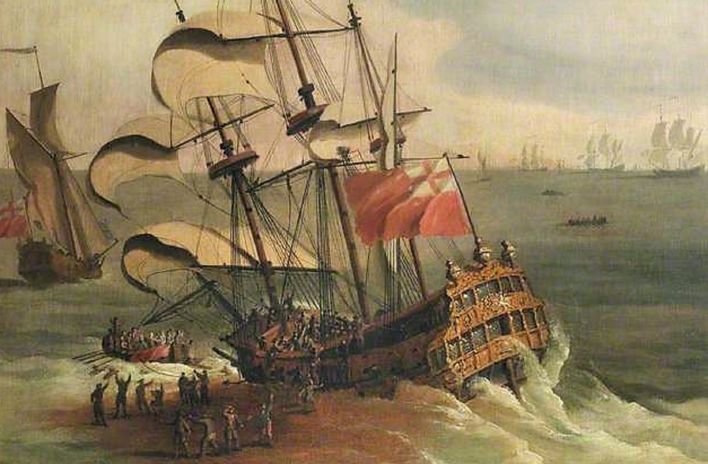 The Wreck Of HMS 'Gloucester' Off Yarmouth, 6 May 1682