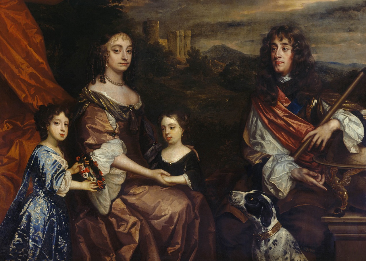 James Ii, When Duke Of York With Anne Hyde, Princess Mary, Later Mary Ii, And Princess Anne - circa 1668 and circa 1685