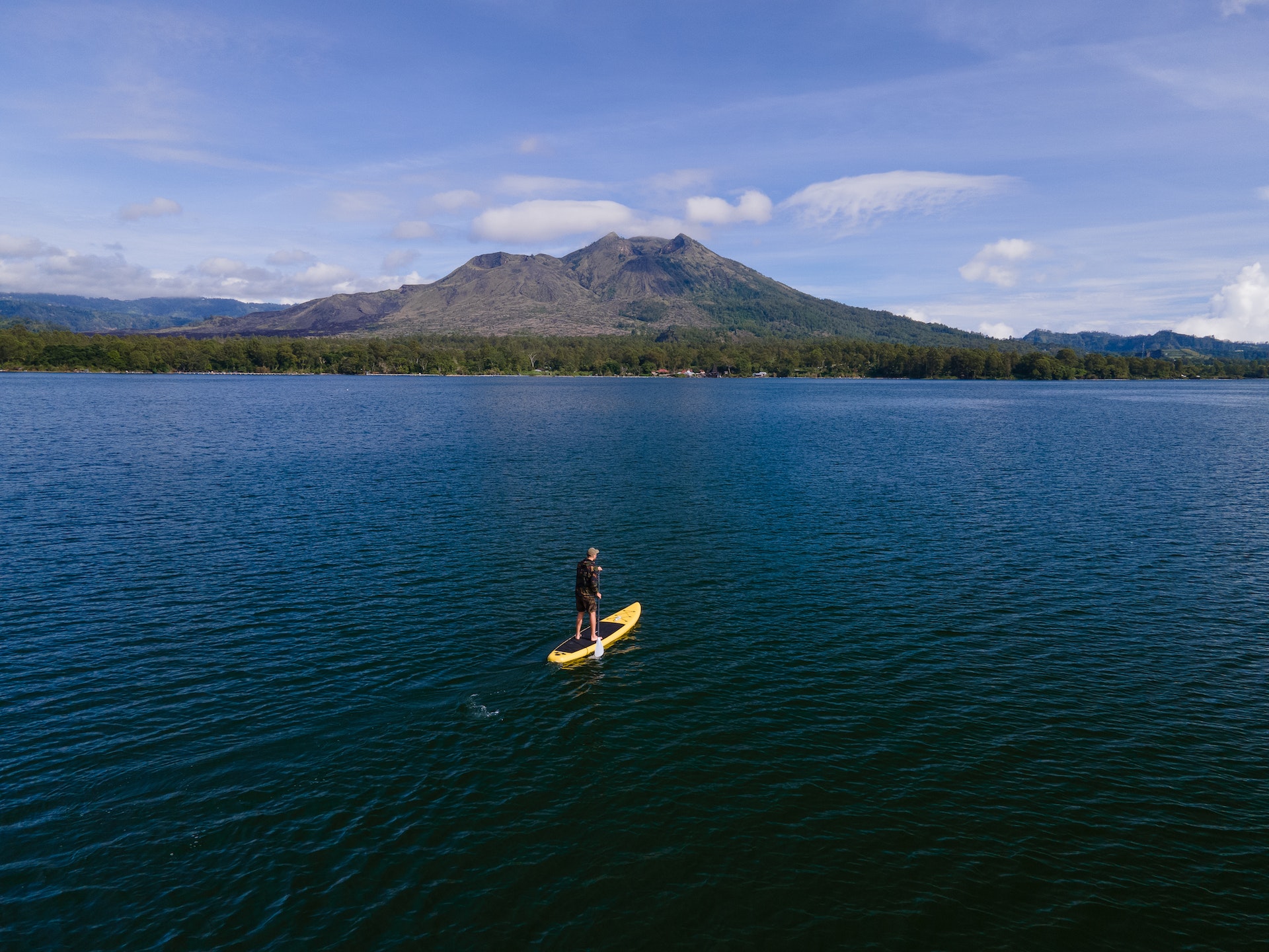 Person paddleboarding