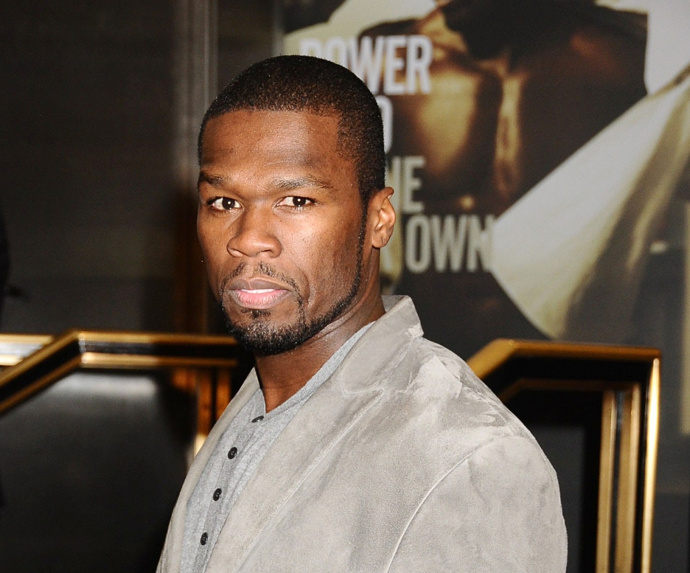 Curtis Jackson, aka 50 Cent in grey shirt - 2009