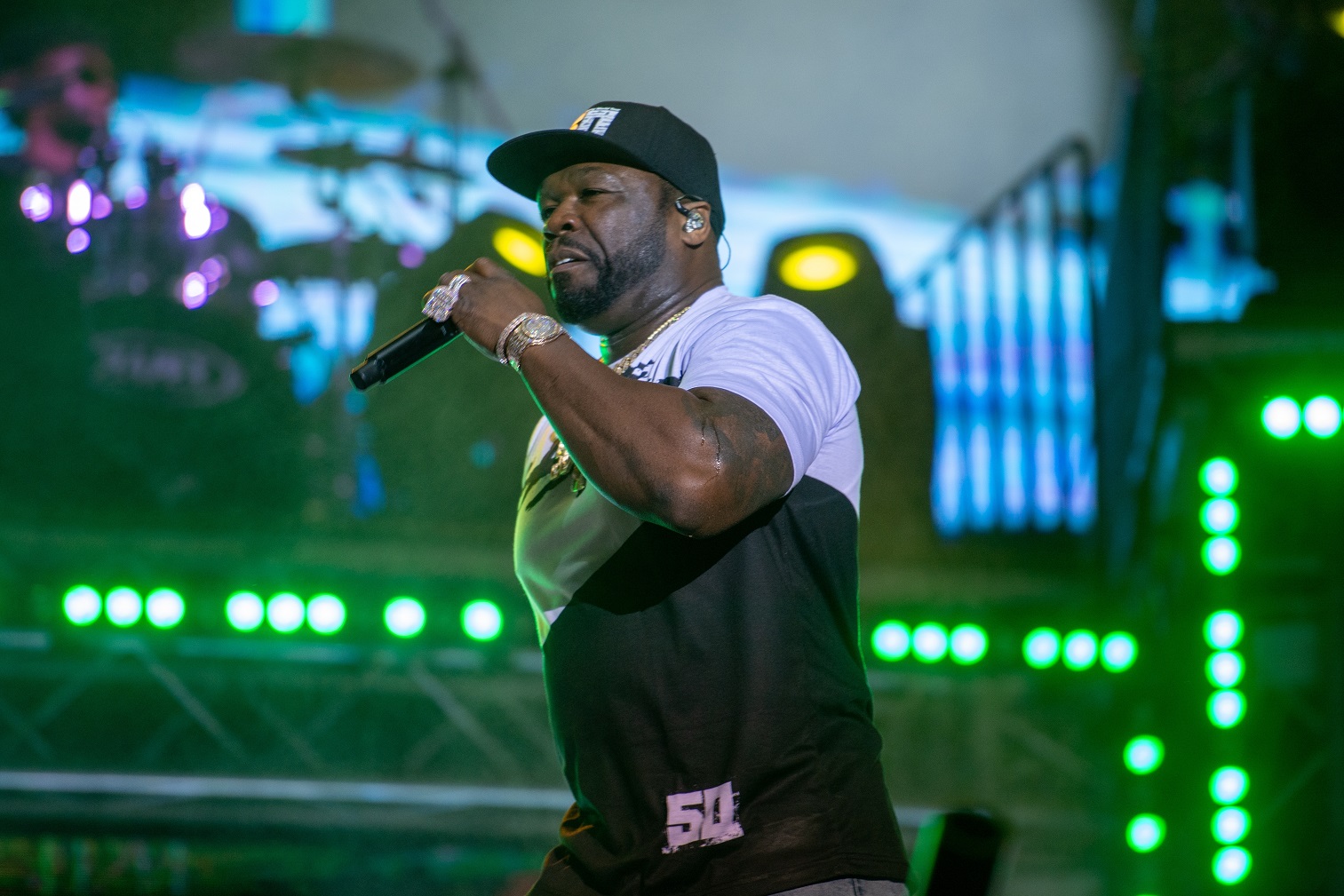 Curtis Jackson, aka 50 Cent is performing on the concert - 2001