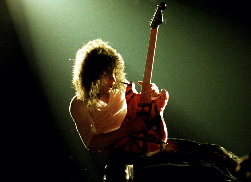 Eddie Van Halen performing on stage