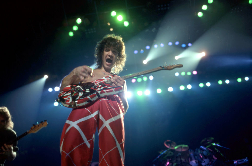 American musician, songwriter, producer, and inventor Eddie Van Halen (