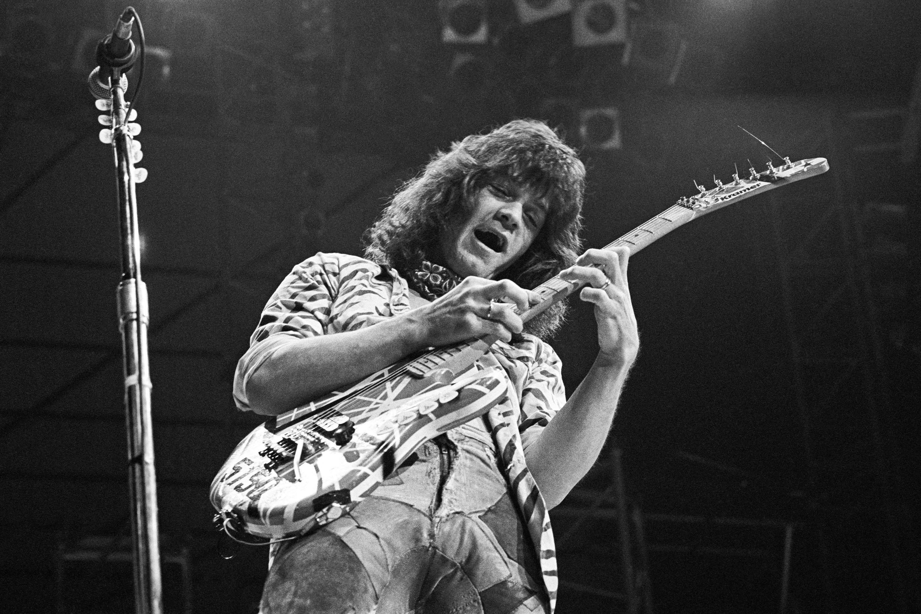 American musician Eddie Van Halen, of the group Van Halen,