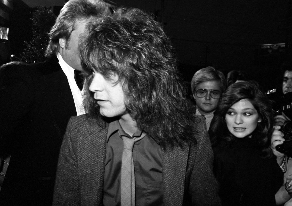 Eddie Van Halen and Valerie Bertinelli seen at a special evening of La Cage Aux Folles