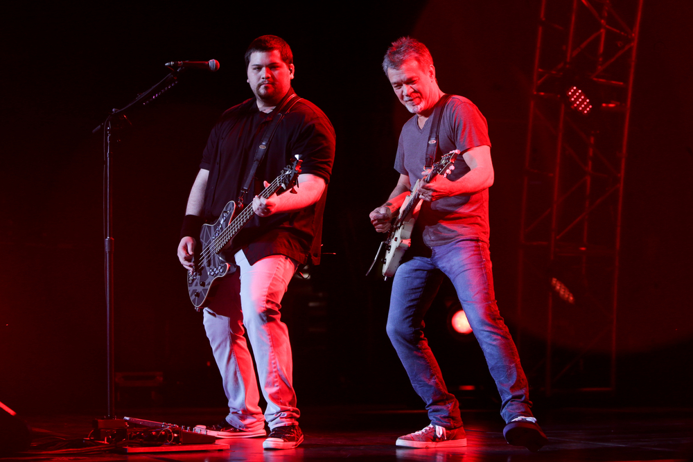Eddie Van Halen (R) and son Wolfgang Van Halen