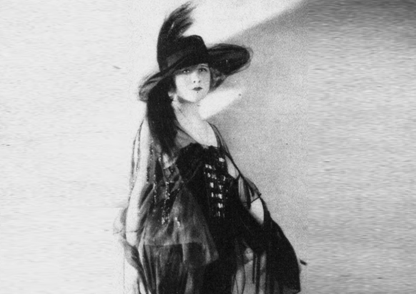 Dama Sykes wearing a dress designed by Lady Duff Gordon - 1920