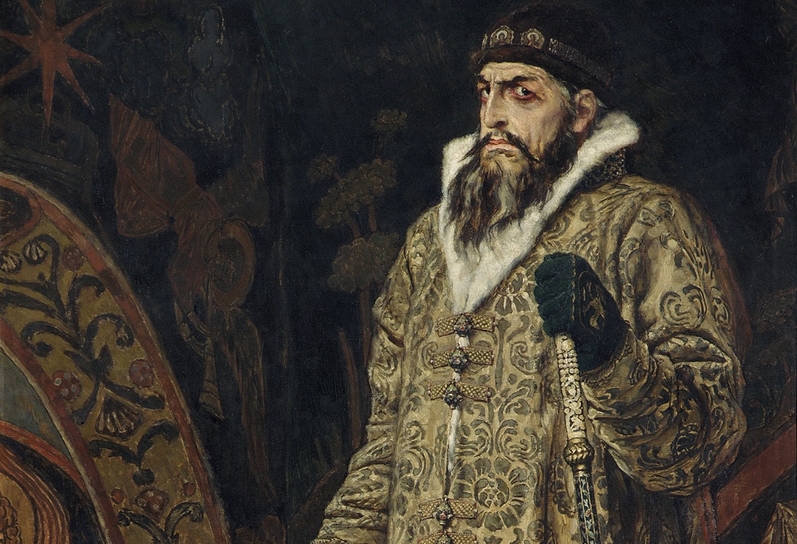 Tsar Ivan the Terrible (1897) on a throne