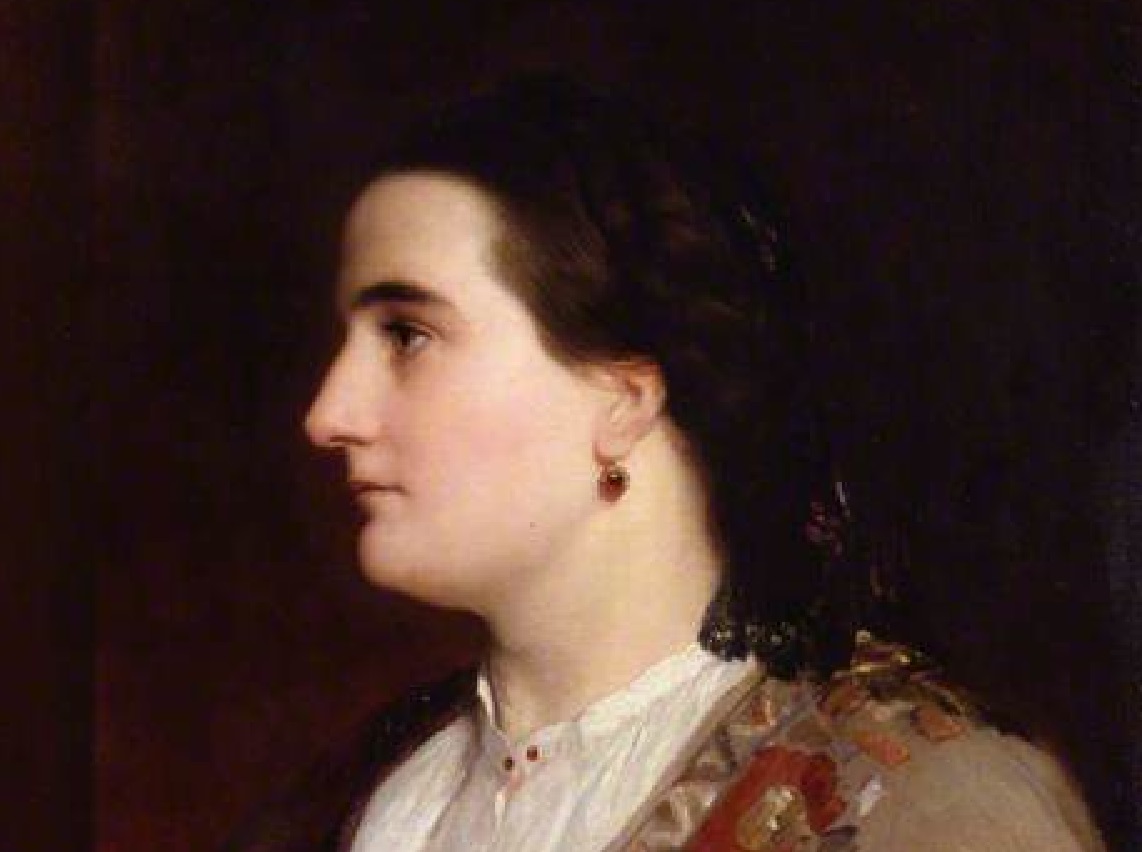 Lucie, Lady Duff Gordon is looking at side  - 1851