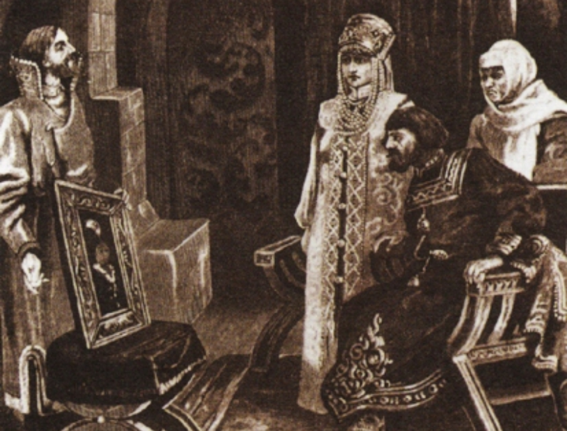 Ivan Fryazin showed to Ivan III the portrait of Sophia Palaiologina