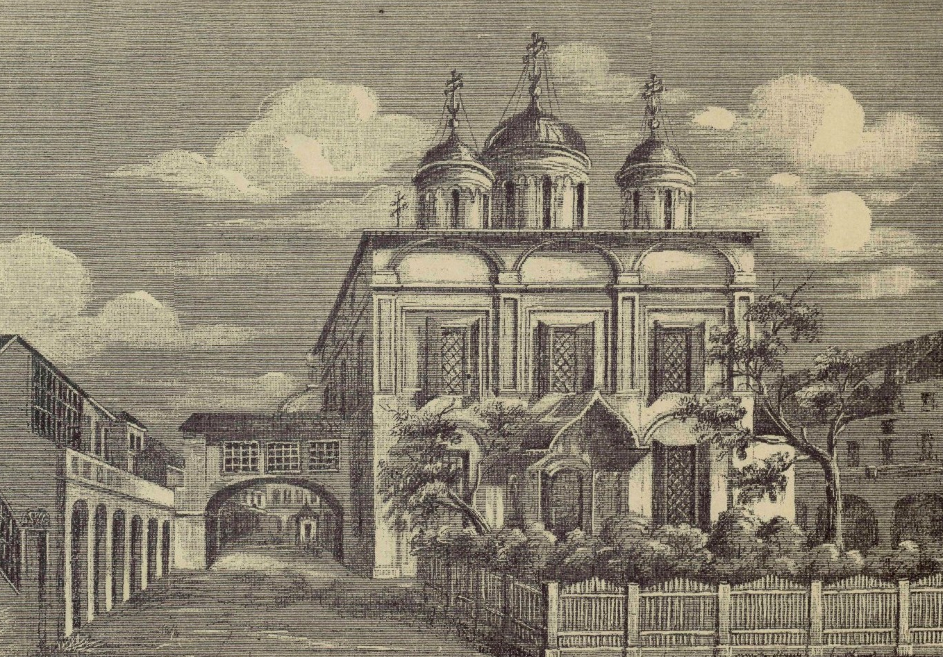 Katholikon of Ascension Convent (1580s), from an early 19th-century drawing