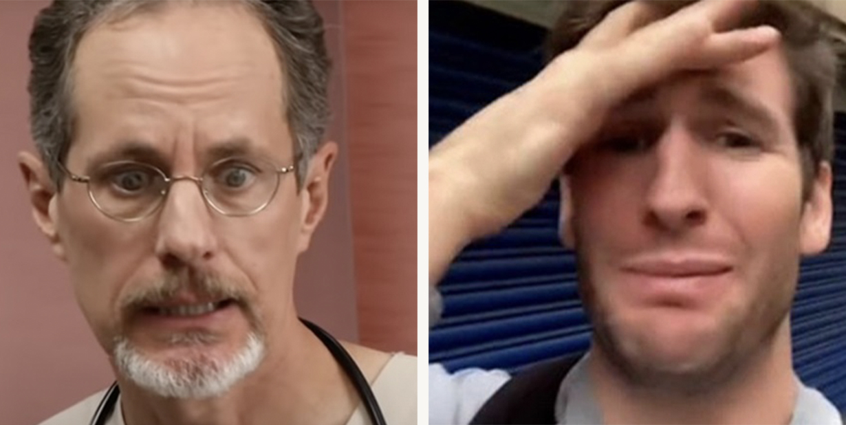 kid and father at emergency room an IV fluid running