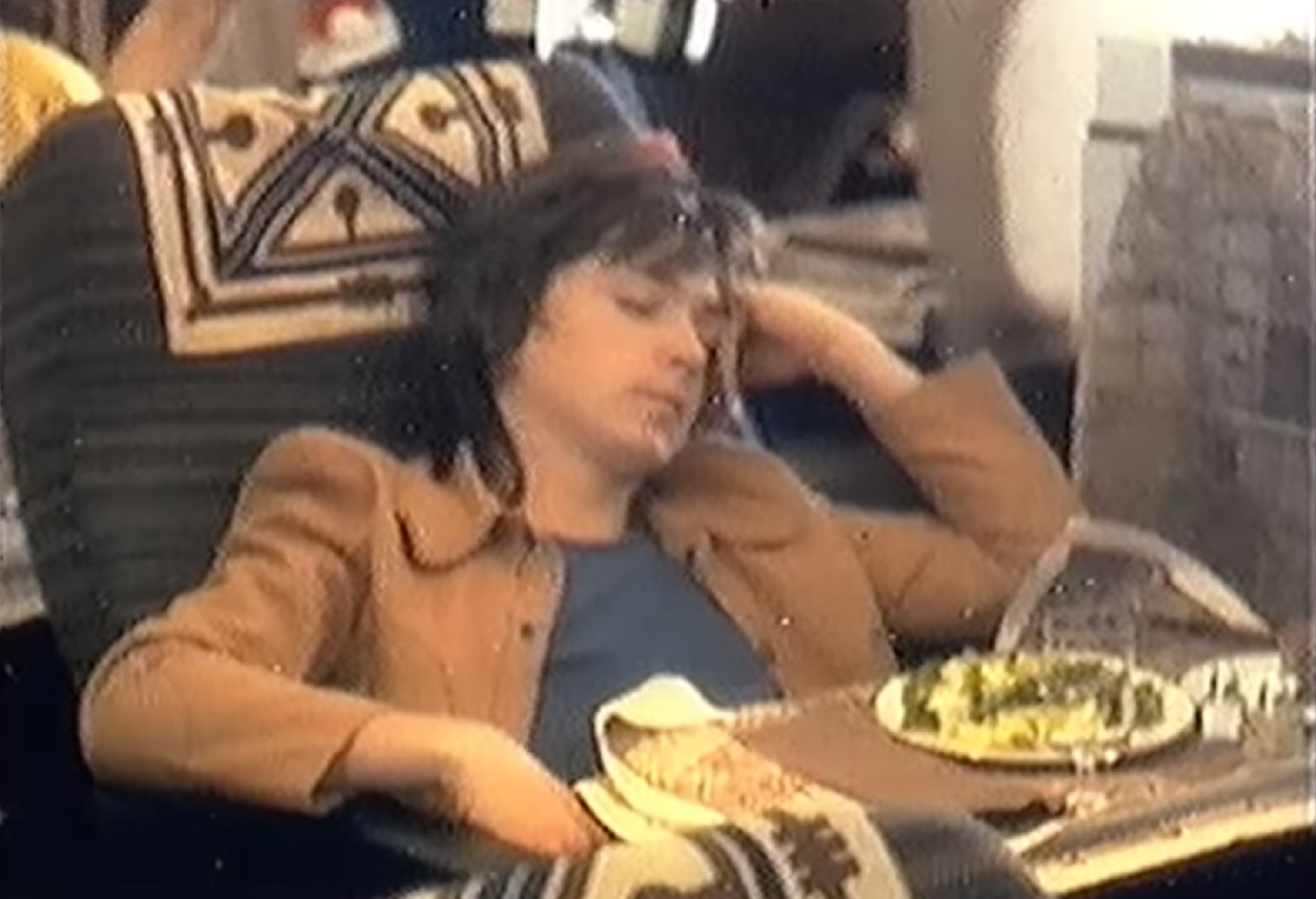 Screenshot: David Cassidy is sleeping on the seat - from David Cassidy: The Last Session (2018).