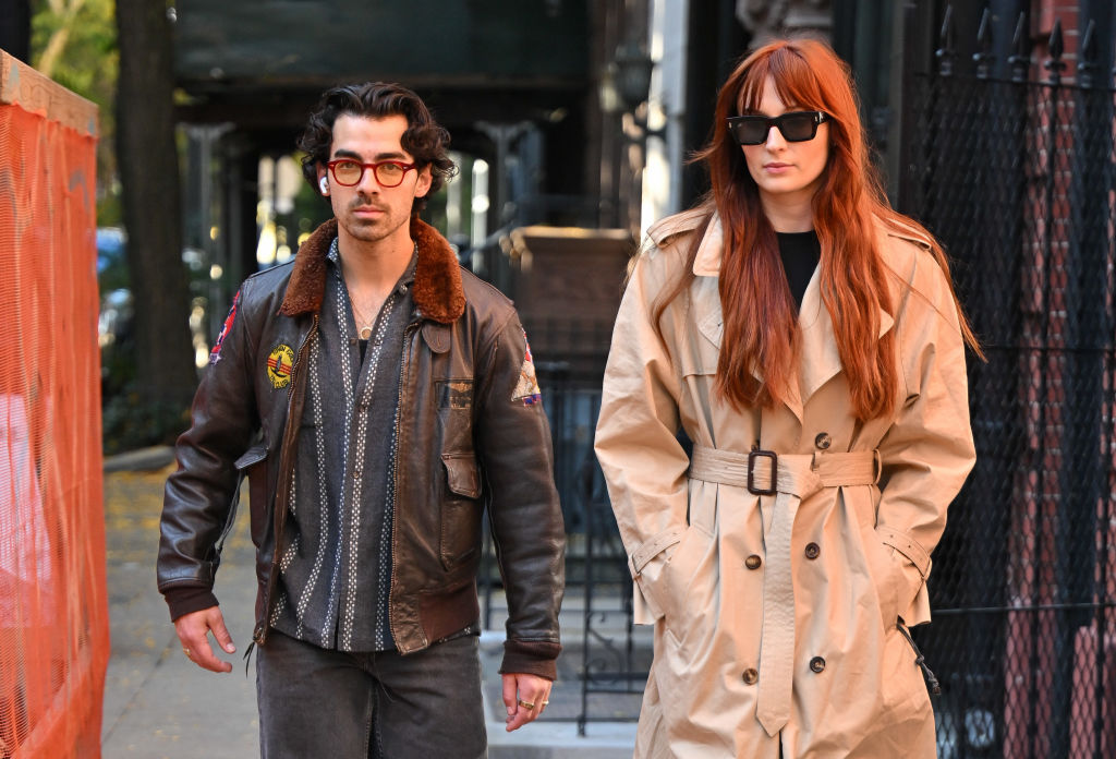 Joe Jonas and Sophie Turner are seen on the streets of the West Village on November 03, 2022 in New York City