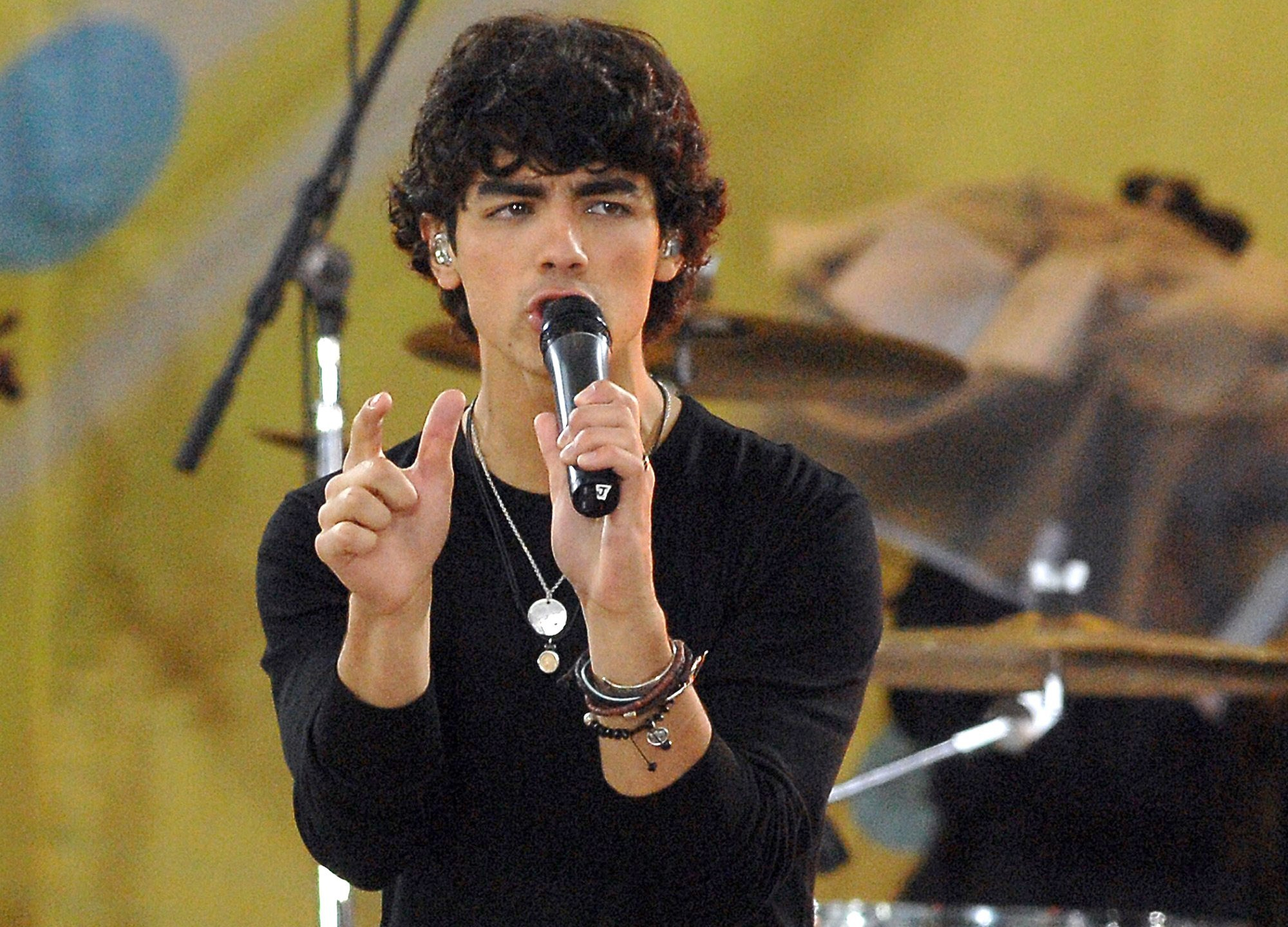 Joe Jonas on stage for Good Morning America