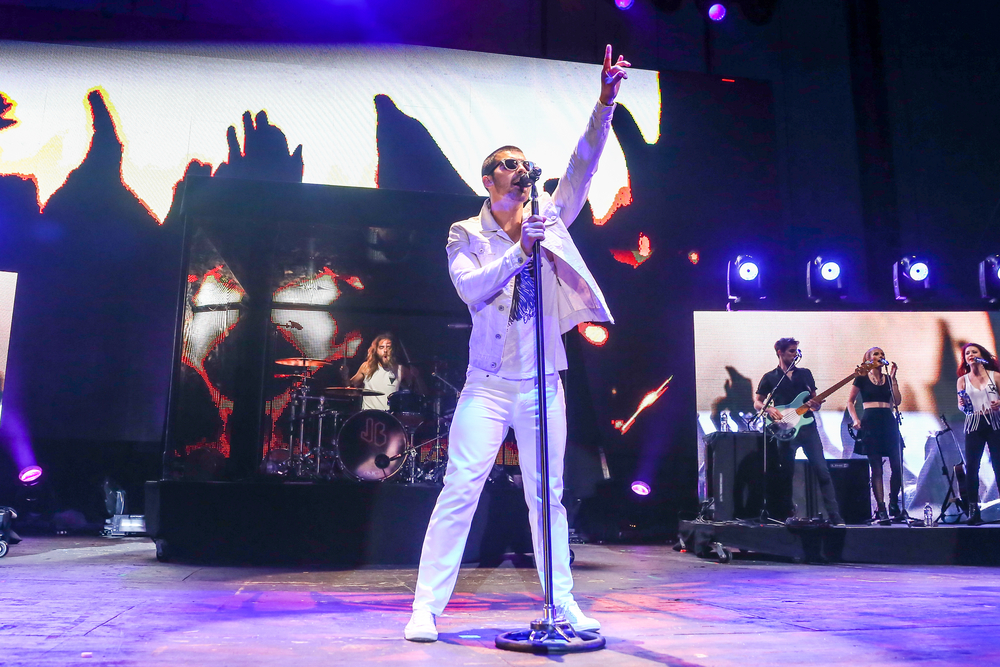 Joe Jonas of The Jonas Brothers perform a concert on their 2013 Jonas Brothers Live Tour on July 31, 2013 in Raleigh, NC.