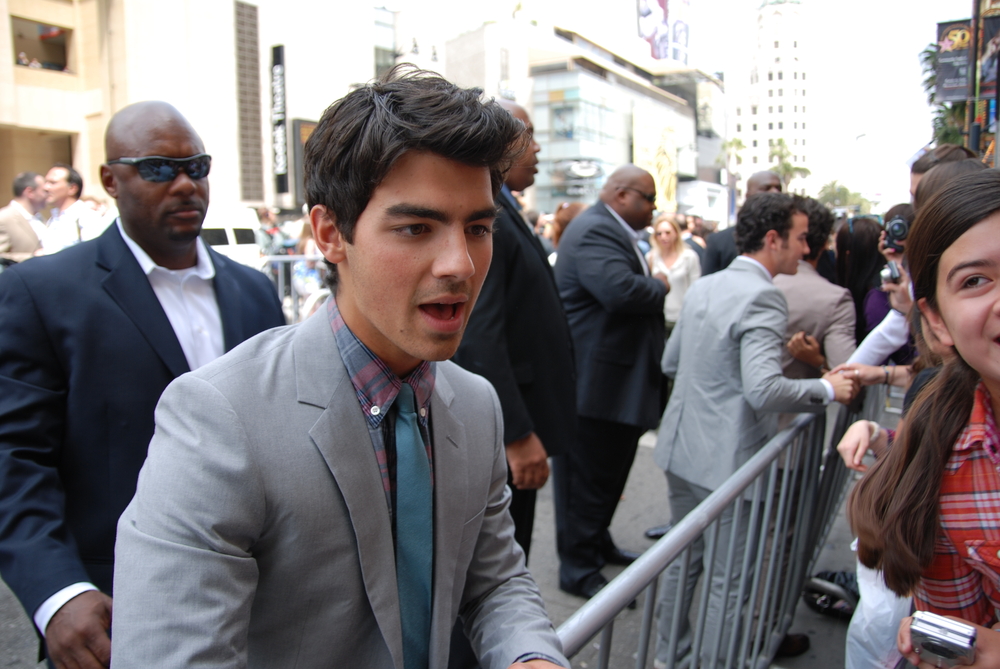 Singer Joe Jonas arrives at the premiere of the movie