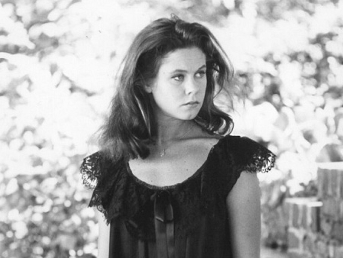Elizabeth Montgomery- B&W portrait outside