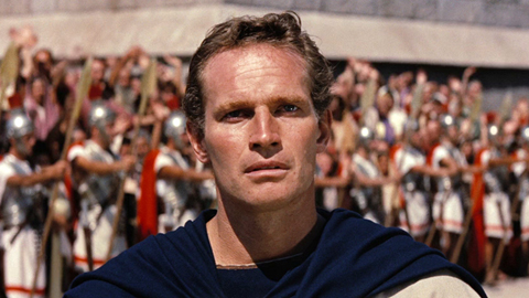 Cropped screenshot of Charlton Heston from the trailer for the film Ben Hur